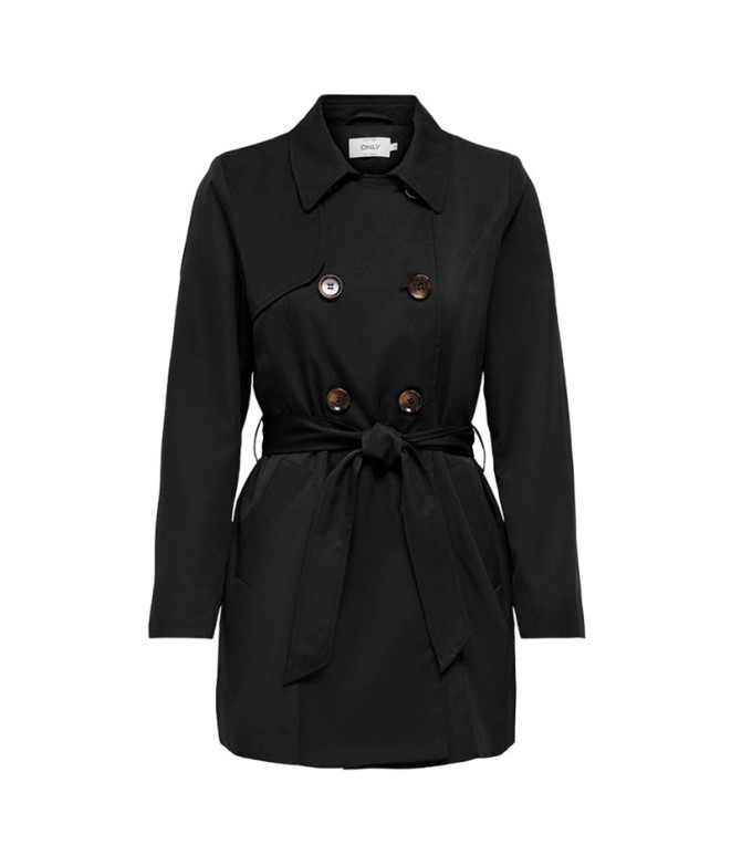 Veste Only valerie Trenchcoat Noir Femme