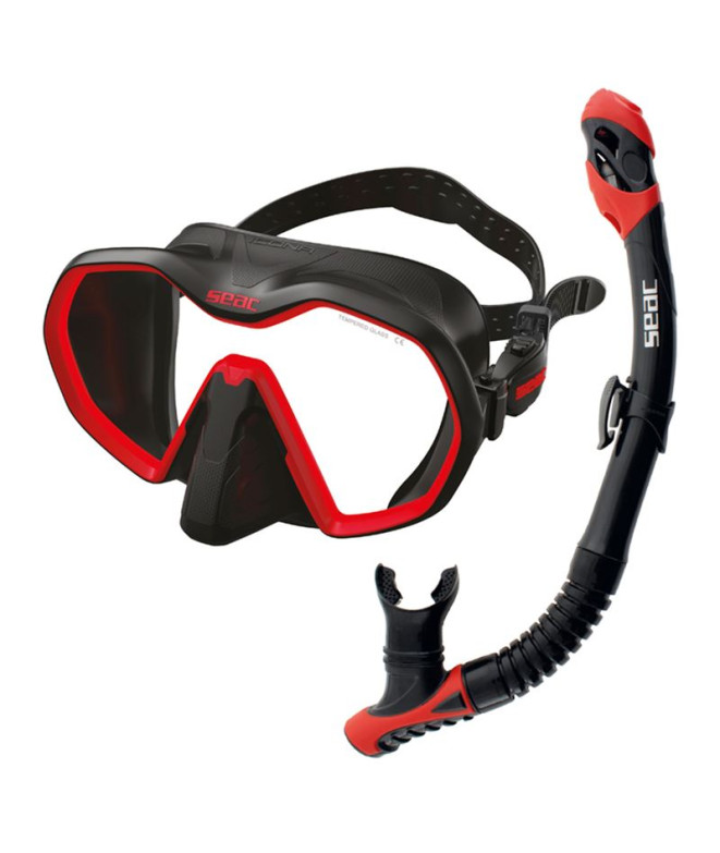 Set Bis Icône + Reverse Dry S/Bl Noir/Rouge Seac