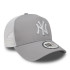 Casquette New Era New York Yankees Clean a Frame Trucker Gris
