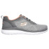 Chaussures Skechers Bountiful - Quick Pa Femme Maille artificielle grise / bordures corail