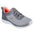 Chaussures Skechers Bountiful - Quick Pa Femme Maille artificielle grise / bordures corail