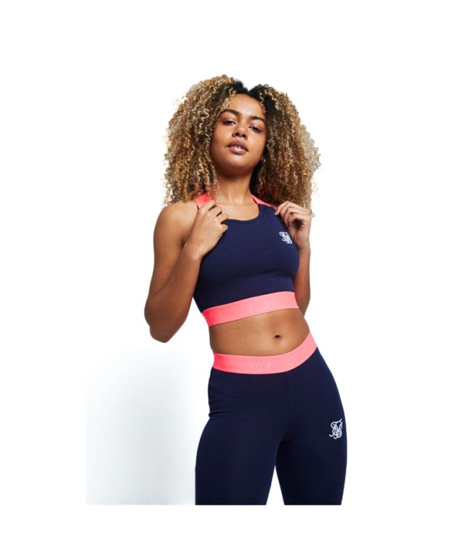 Fitness Top Siksilk Neon Tape Bralette Femmes