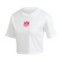 T-shirt adidas Adicolor 3D Trefoil blanc Femme