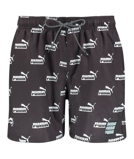 Maillot de bain by natation Puma Logo Aop N1 Noir imprimé