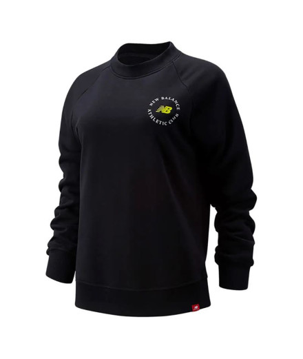 T-shirt New Balance Essentials Athletic Club Crew Noir