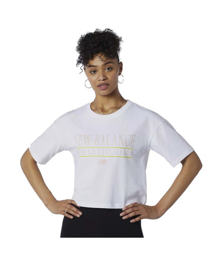 T-shirt New Balance Essentials Athletic Club Boxy White