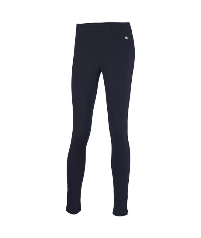 Collant Champion C Logo Coton Stretch W Bleu foncé