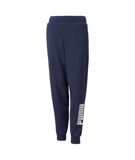 Puma Power Logo Boy Pantalon long bleu foncé