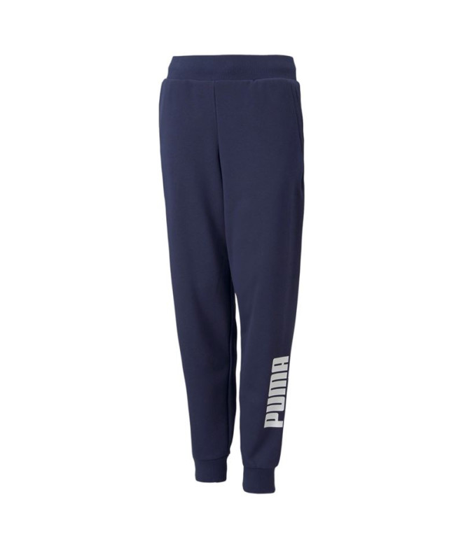 Puma Power Logo Boy Pantalon long bleu foncé