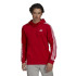 Sweat adidas avec capuche Essentials Fleece 3-Stripes M Rouge