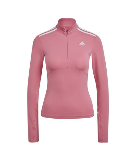 T-shirt d'entraînement adidas Zip 3/4 Hyperglam W Rose Tone